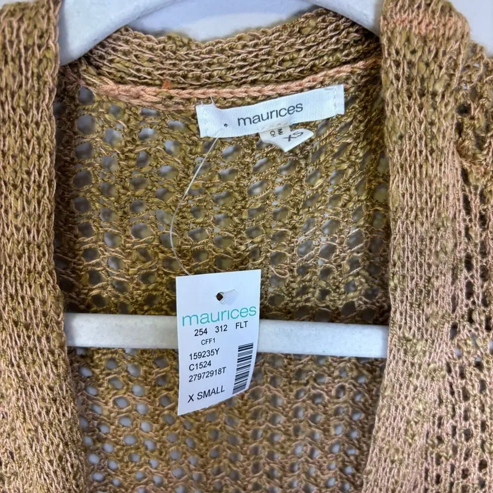 NWT Maurice’s Colorblock Striped Open‎ Knit Cardigan Sweater XS